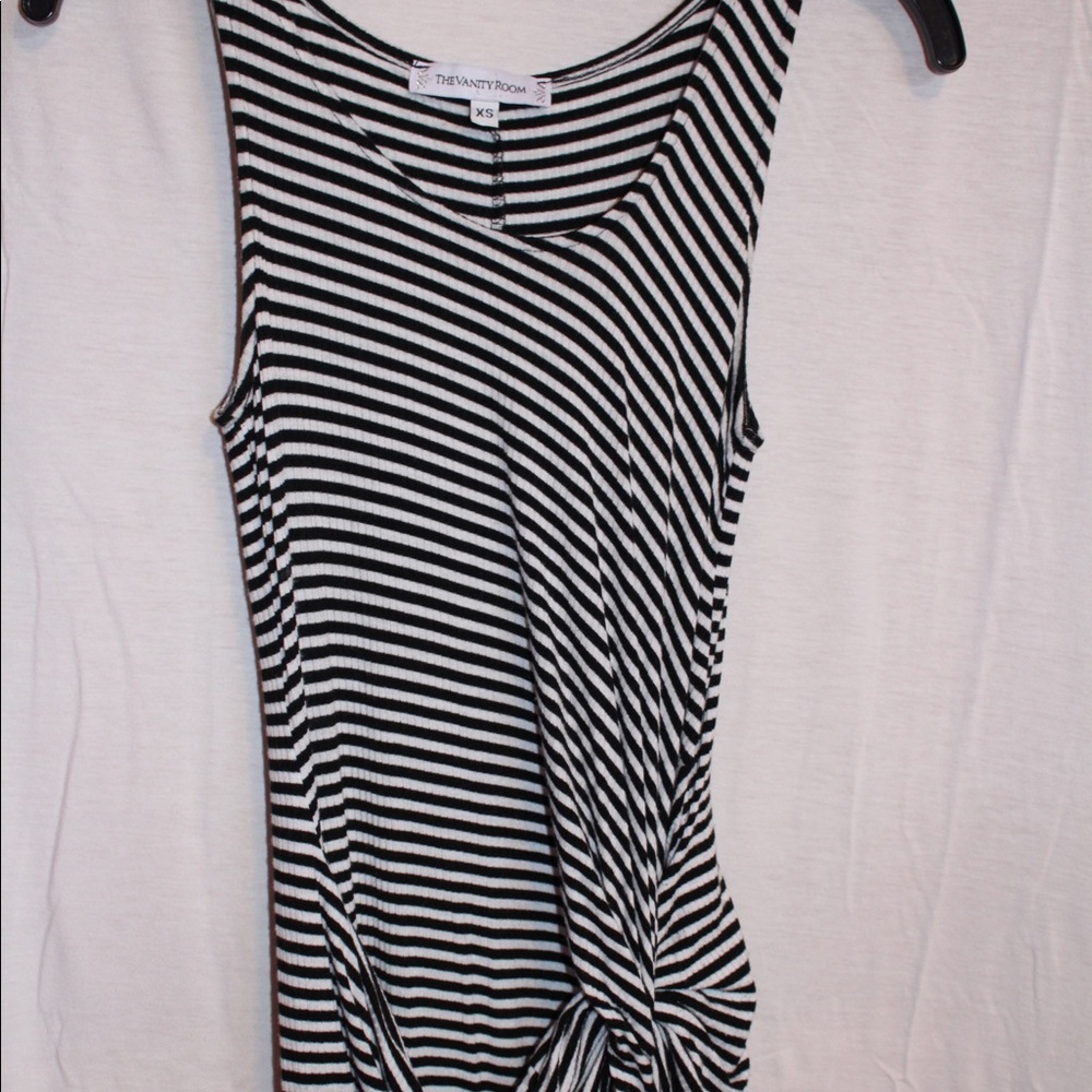 Black and White Striped Dress